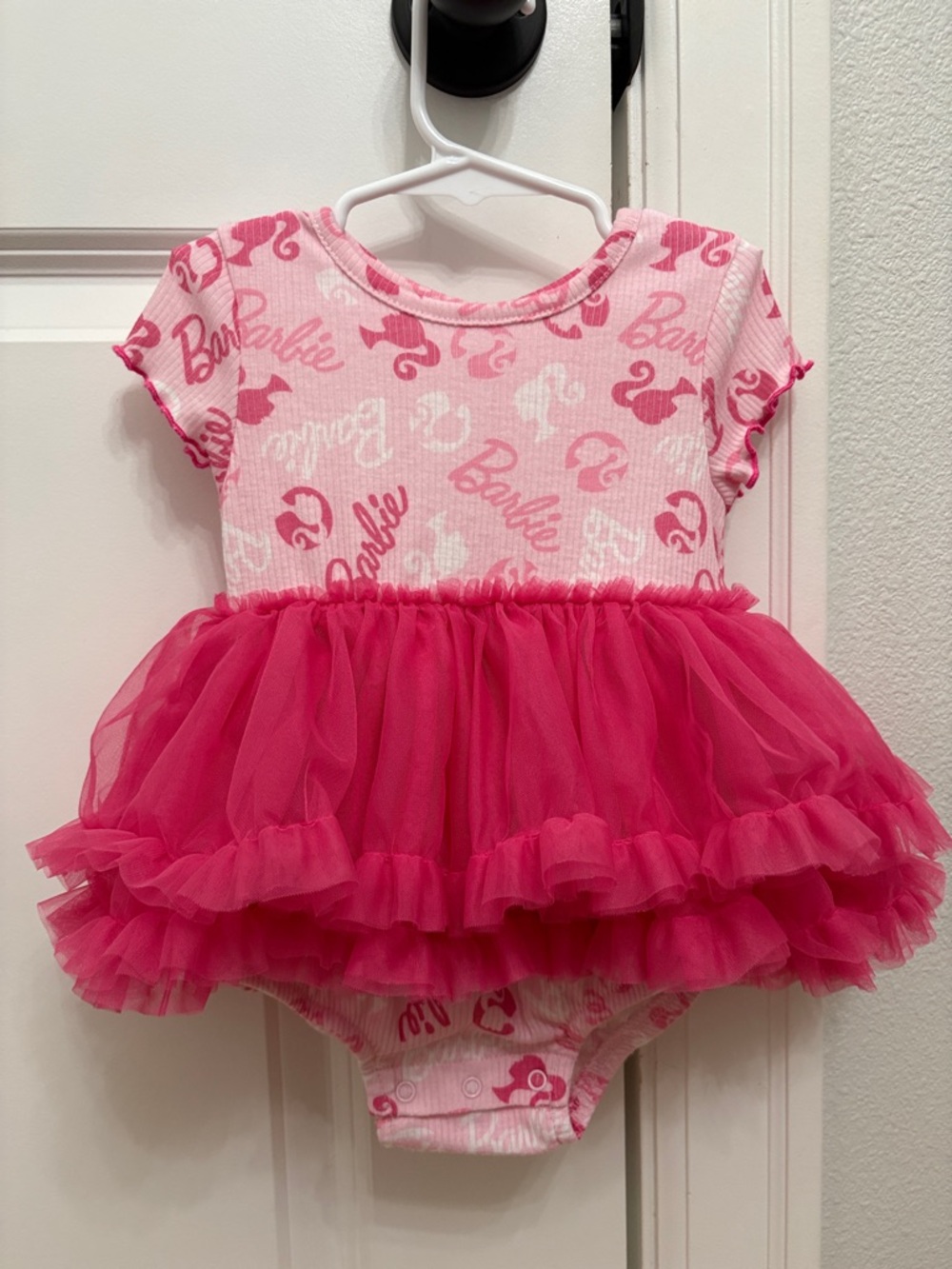 Barbie Pink and Hot Pink Tulle Dress Bodysuit